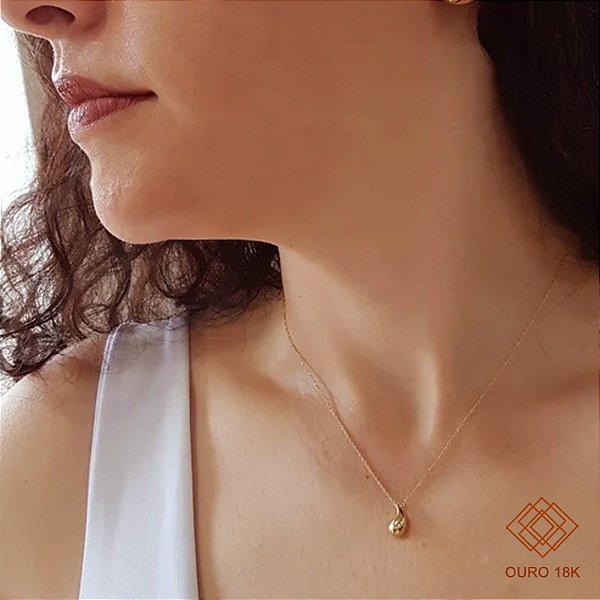 Gargantilha Gota Bold Ouro 18k