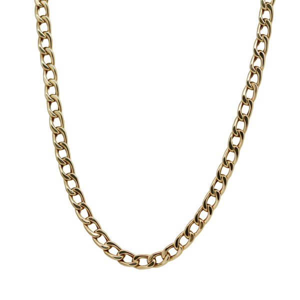 Cordão Groumet Oco Ouro 18k - 60cm