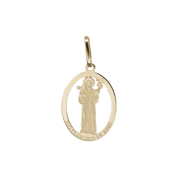 Pingente São Francisco de Assis Ouro 18k