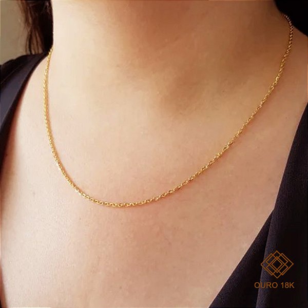 Cordão Bailarina Ouro 18k - 45cm