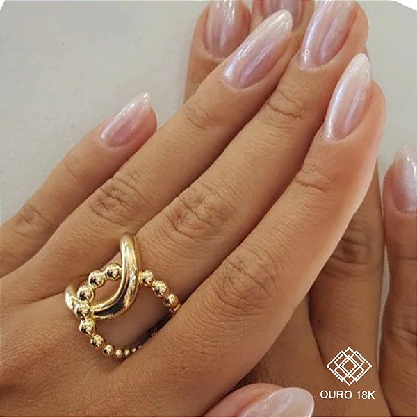Anel Esferas Assentia Ouro 18k