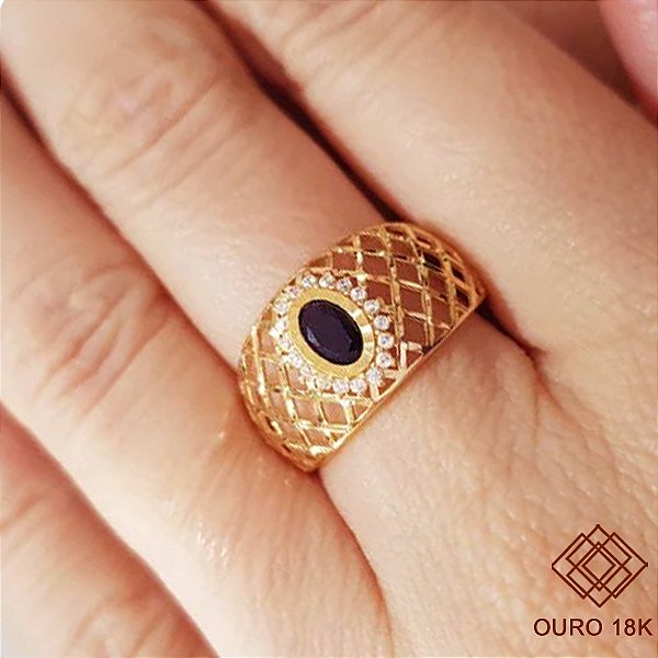 Anel Formatura Engenharia Civil Ouro 18k - Sem emblema
