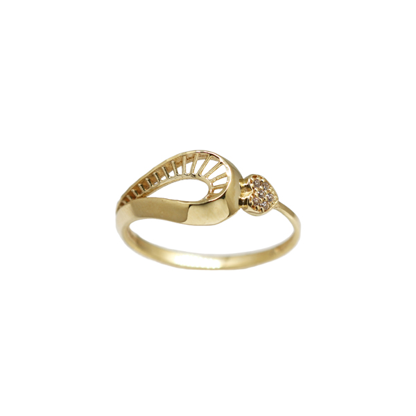 Anel Filigrana Ouro 18k Zircônia