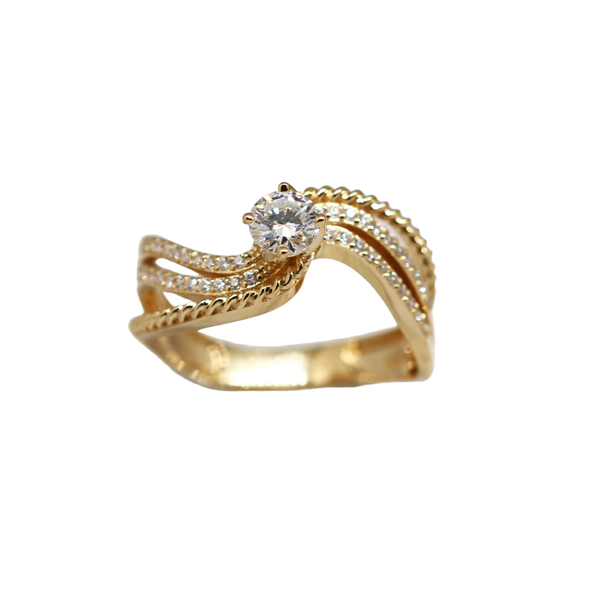 Anel Solitário Ouro 18k Moissanite