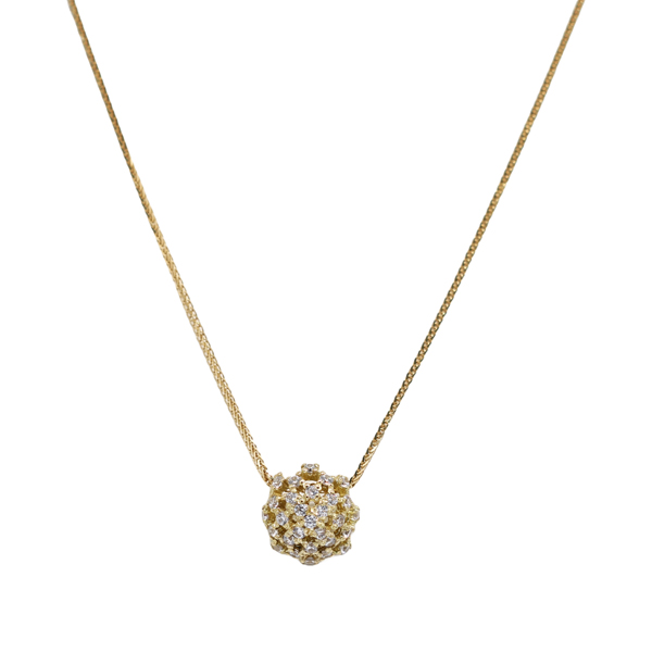 Kit Cordão Ouro 18k + Pingente Chuveiro Rainha Ouro 18k