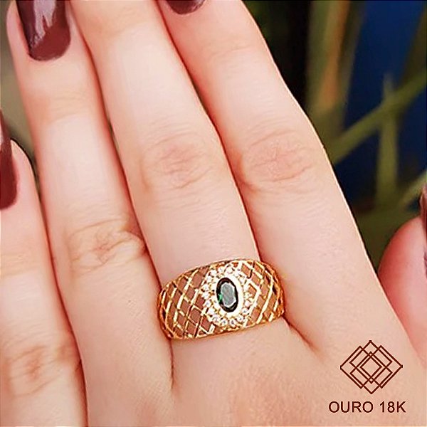 Anel Formatura Biologia Ouro 18k - Sem emblema