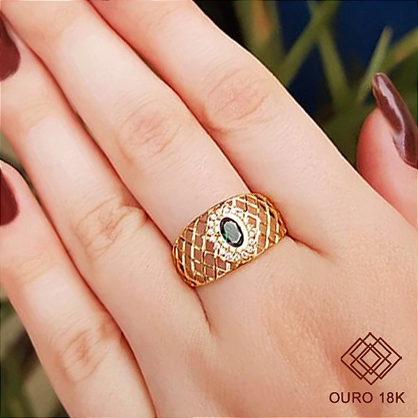 Anel Formatura Biomedicina Ouro 18k - Sem emblema