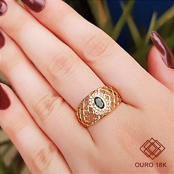 Anel Formatura Educação Física Ouro 18k - Sem emblema