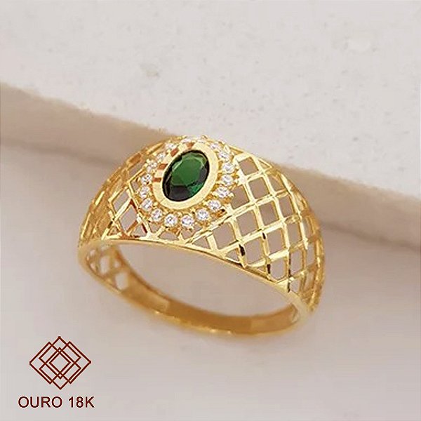 Anel Formatura Ensino Médio Ouro 18k - Sem emblema