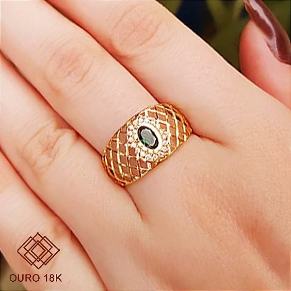 Anel Formatura Fisioterapia Ouro 18k - Sem emblema