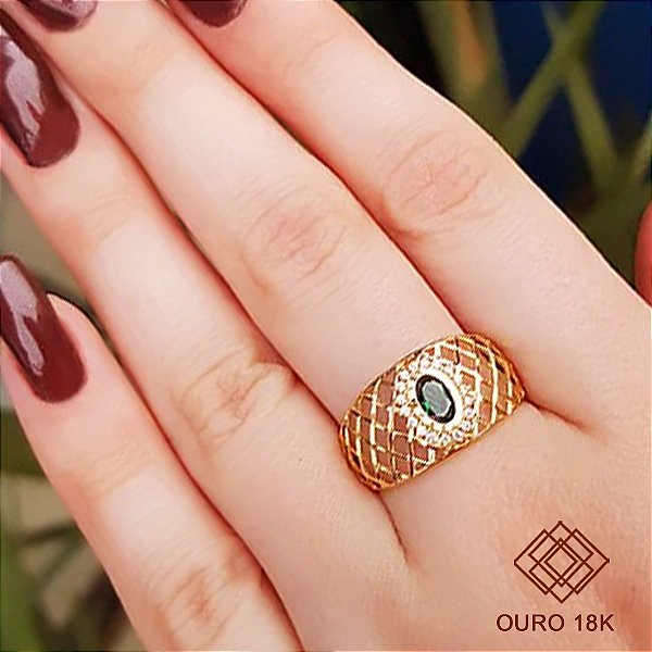 Anel Formatura Medicina Ouro 18k - Sem emblema