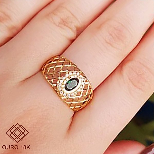 Anel Formatura Zootecnia Ouro 18k - Sem emblema