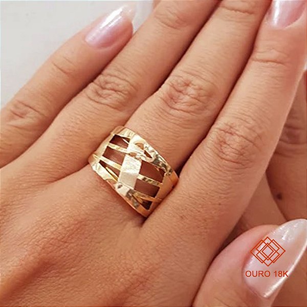 Anel Estamparia Ouro 18k