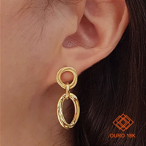 Brinco Elos Ouro 18k