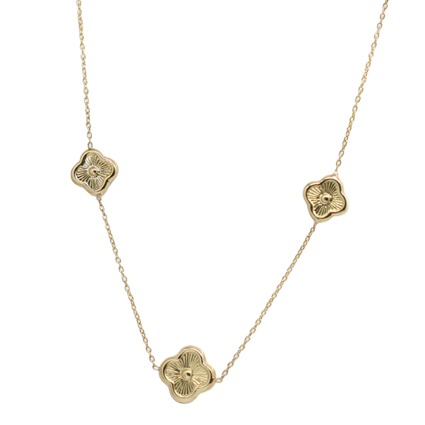 Gargantilha Trevo Ouro 18k
