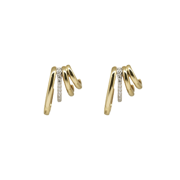 Brinco Aros Ouro 18k Moissanite