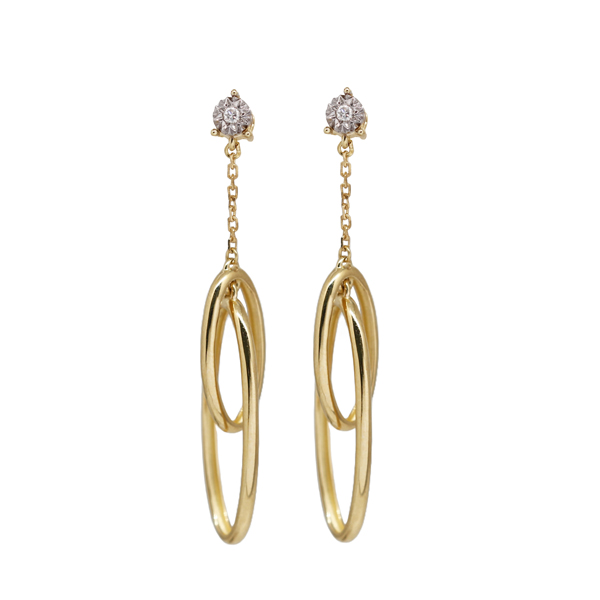 Brinco Ouro 18k Diamante