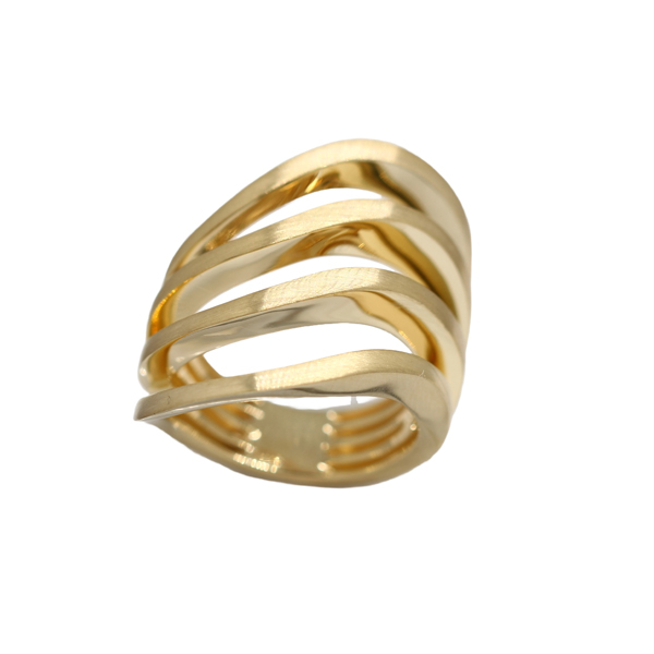Anel Trançado Ouro 18k