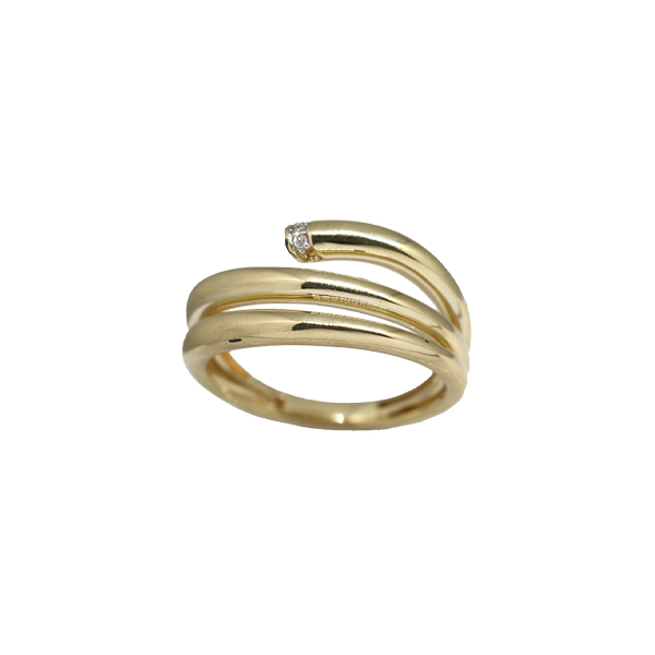 Anel Ouro 18k Diamante Natural - Coleção Essenza