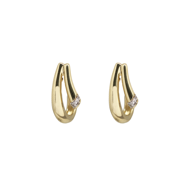 Brinco Ouro 18k Diamante Natural