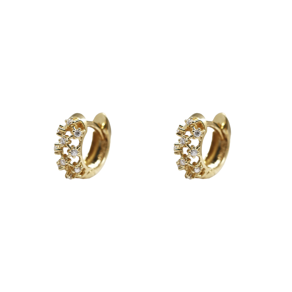 Brinco Argola Ouro 18k Moissanite