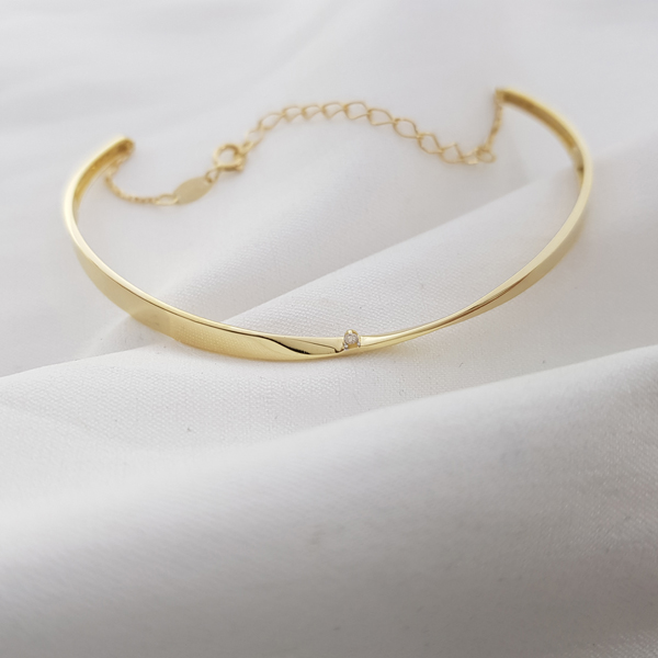 Bracelete Ouro 18k Diamante Natural