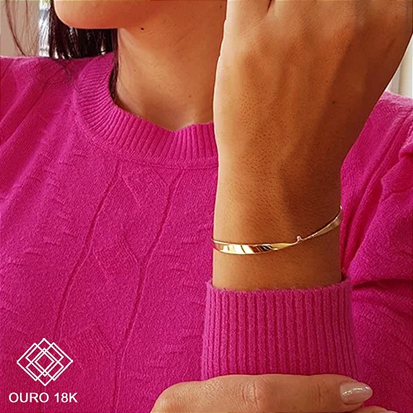 Bracelete Ouro 18k Diamante Natural
