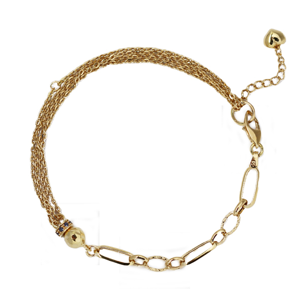 Pulseira Elos Ouro 18k Zircônia