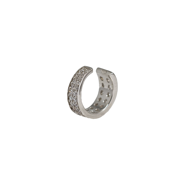 Piercing  Encaixe Prata 925 Zircônias