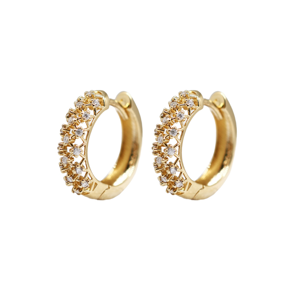 Brinco Argola Ouro 18k Moissanite