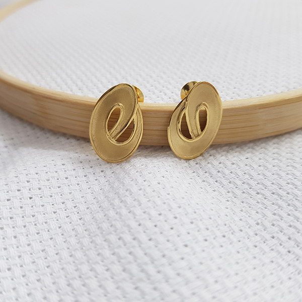 Brinco Ouro 18k Fosco