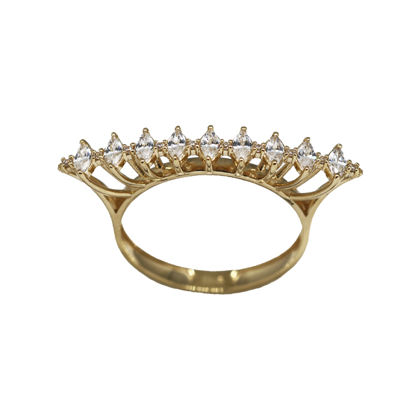 Anel Bruges Ouro 18K Moissanite