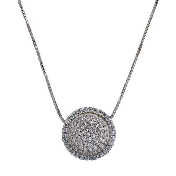 Gargantilha Tríade Prata 925 Zircônia