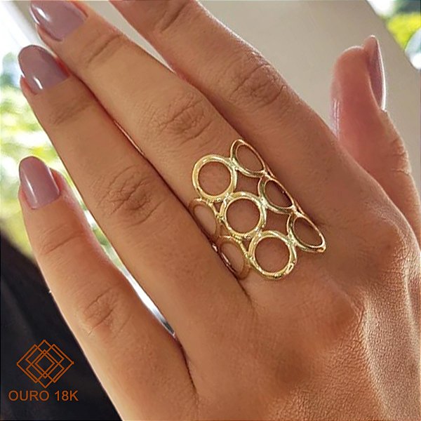 Anel 10 Mandamentos Ouro 18K