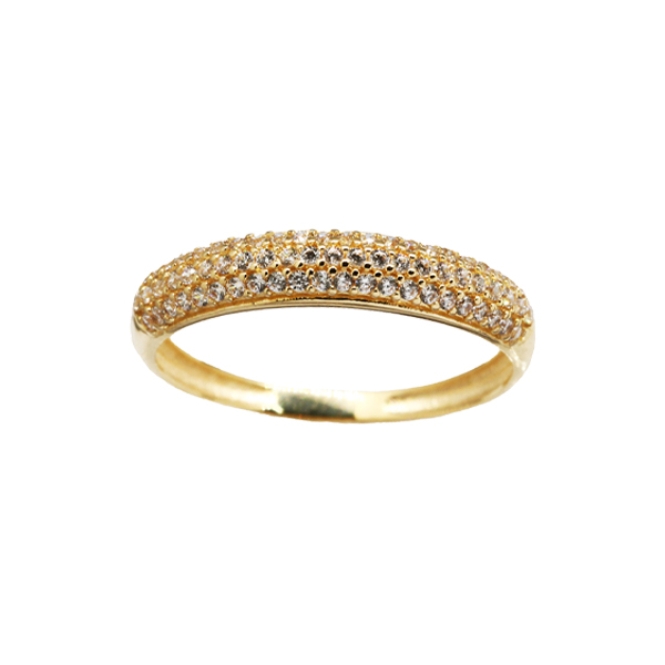 Anel Aparador Ouro 18k Zircônia