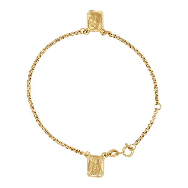 Pulseira Infantojuvenil Escapulário Ouro 18k