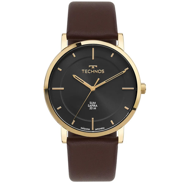 Relógio Technos Masculino Slim Dourado Gl32az/0p