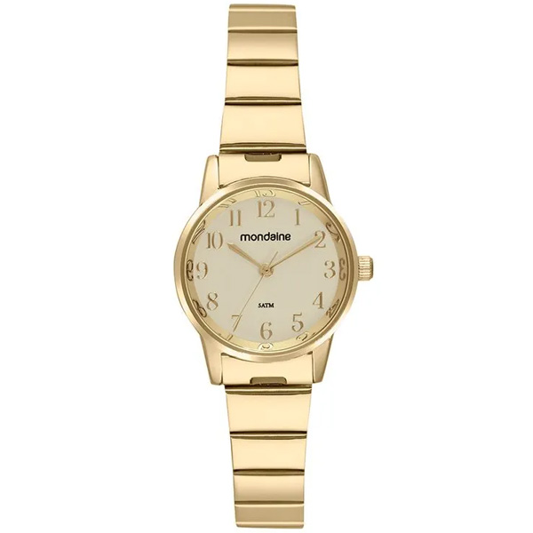 Relógio Mondaine Feminino Bracelete Dourado 32693lpmvde1