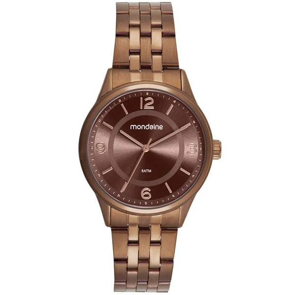 Relógio Mondaine Feminino Aço Marrom 32941lpmvme1