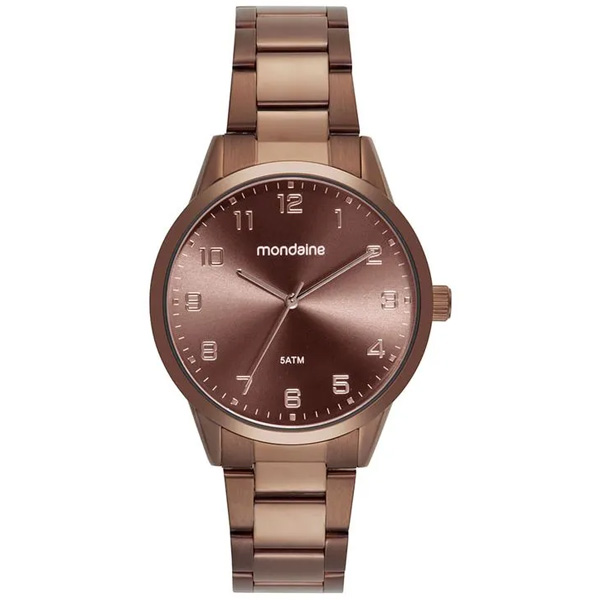 Relógio Mondaine Feminino Aço Marrom 32942lpmvme1