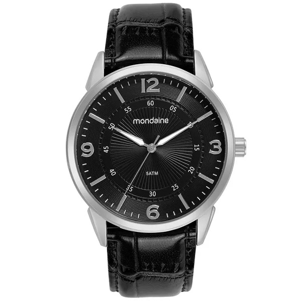Relógio Mondaine Masculino Casual Visor Texturizado Prata 99789g0mvnh1