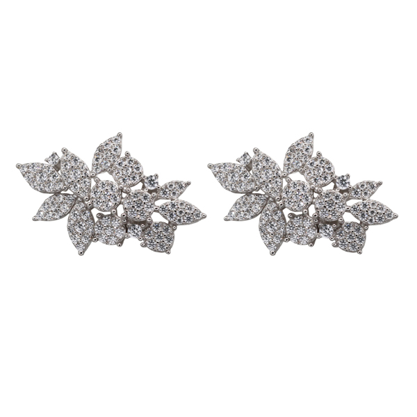 Brinco Ear Cuff Prata 925 Zircônias