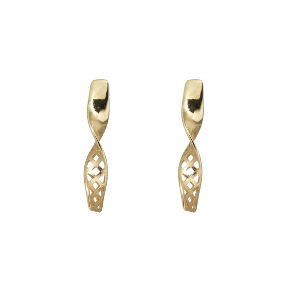 Brinco Filigrana Torcido Ouro 18k