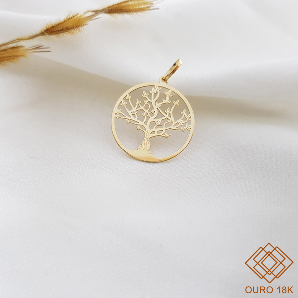 Pingente Árvore da Vida Ouro 18k