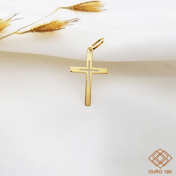Pingente Cruz Ouro 18k