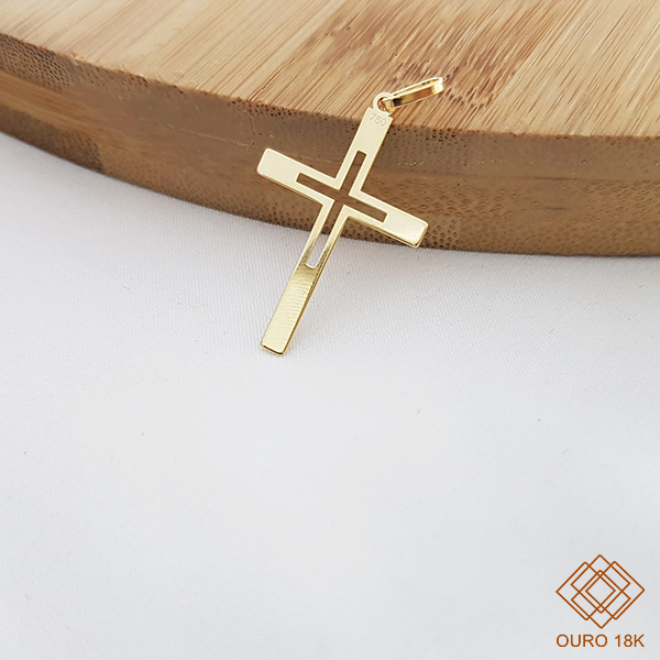 Pingente Cruz Ouro 18k