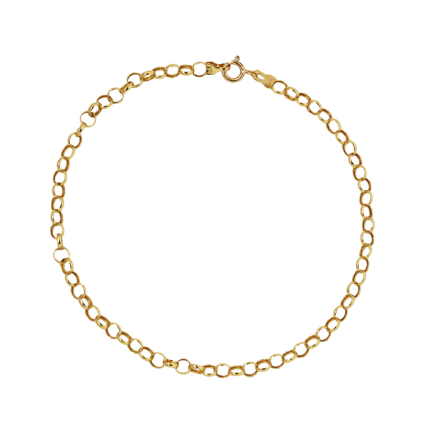 Pulseira Elo Português 3mm Ouro 18k