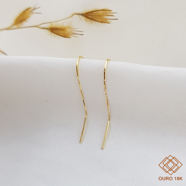 Brinco Anzol Veneziano Médio Ouro 18k