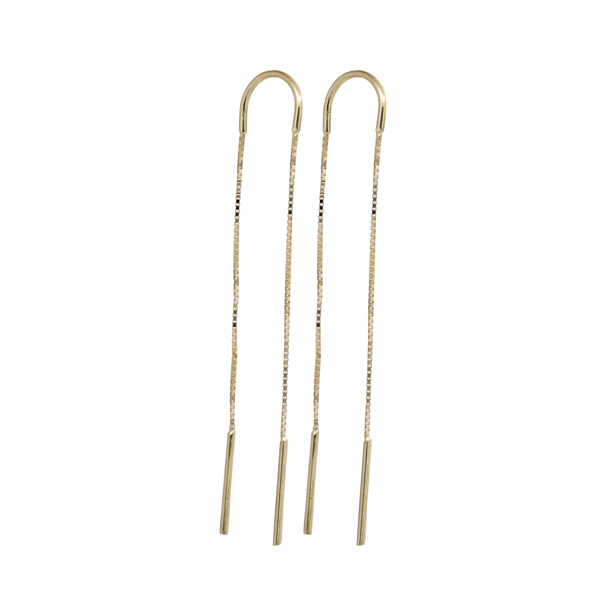 Brinco Anzol Veneziano Grande Ouro 18k