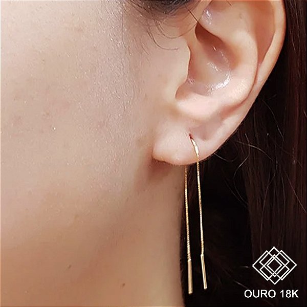 Brinco Anzol Veneziano Grande Ouro 18k